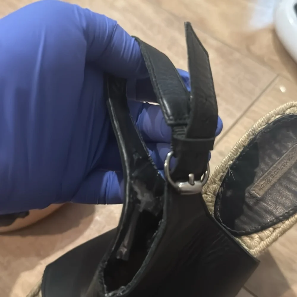 Max studio Shoes Women s Size 6 Black Camilla Wedge platform Open Toe Sandals - Picture 8 of 10